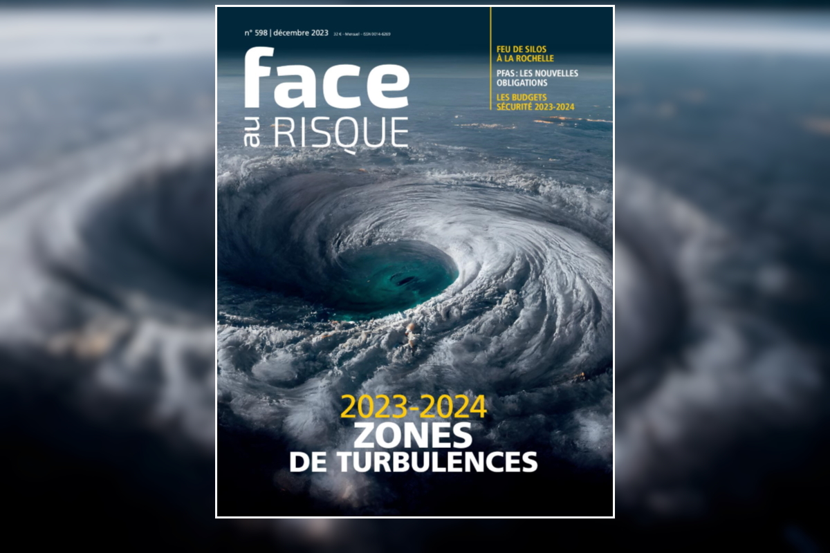 Couverture Face au Risque 598 Zones de turbulences décembre 2023.