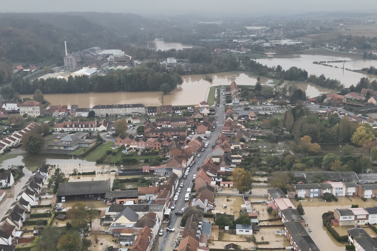 Inondations du Pas-de-Calais à Blendecques - Crédit : Service communication du Sdis62