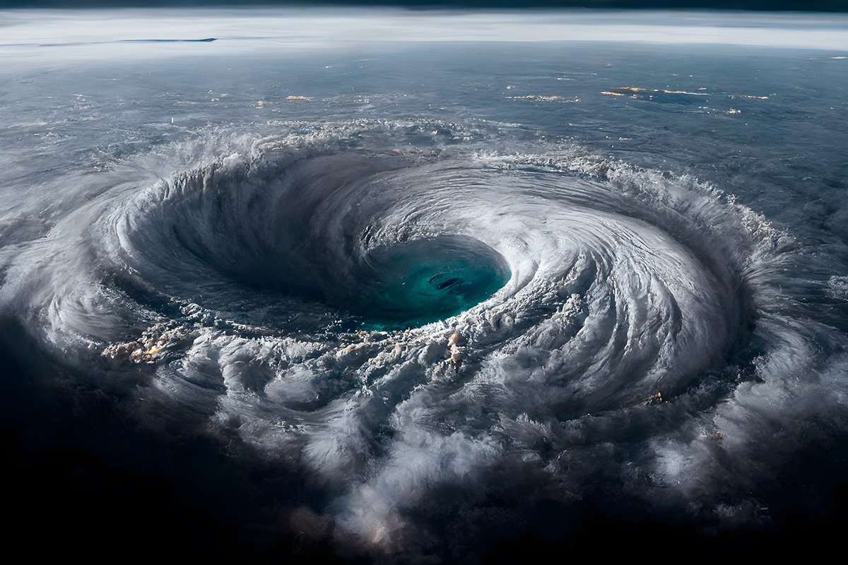 Ein Hurricane über dem Meer - Crédit : Scheidle Design/AdobeStock