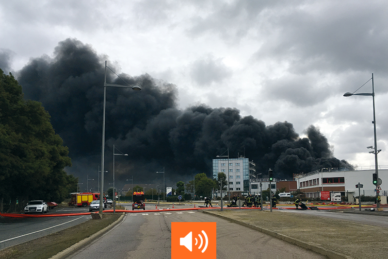 Incendie de Lubrizol à Rouen (76) - Crédit: Face au Risque/Gaëlle Carcaly