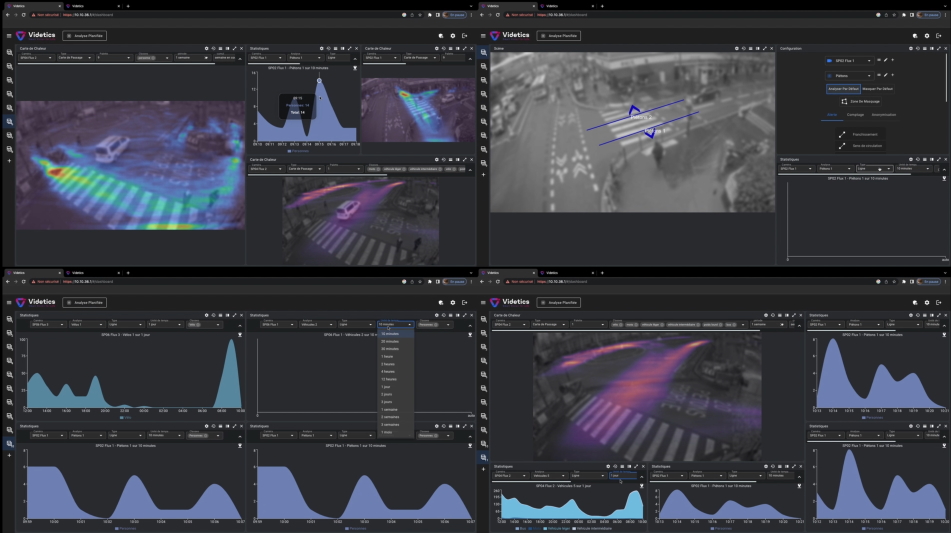 Les algorithmes de l’intelligence artificielle analysent les données captées par les caméras de vidéoprotection (crédit Videtics). Les algorithmes de l'intelligence artificielle analysent les données captées par les caméras de vidéoprotection (crédit Videtics).