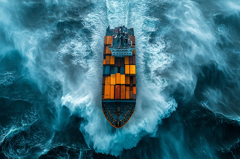 Porte-conteneur en mer © Your Hand Please/AdobeStock Porte-conteneur en mer © Your Hand Please/AdobeStock