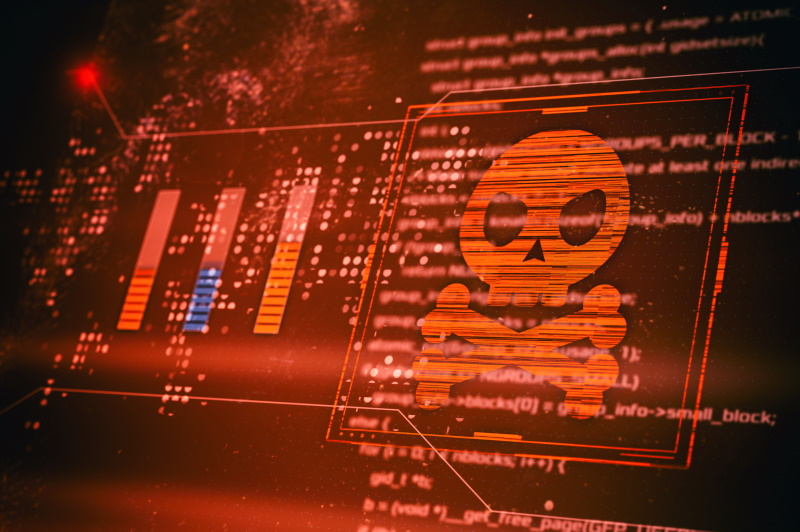 Cyberattaque cinq consignes. Crédit : lucadp/AdobeStock Virus sur écran d'ordinateur