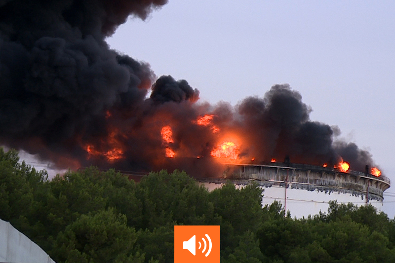 L’incendie du site pétrochimique de Berre-l’Étang © Sdis 13 L’incendie du site pétrochimique de Berre-l’Étang © Sdis 13