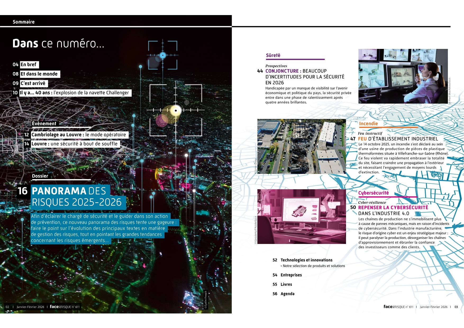Sommaire Face au Risque numéro 611 (Janvier - février 2026).