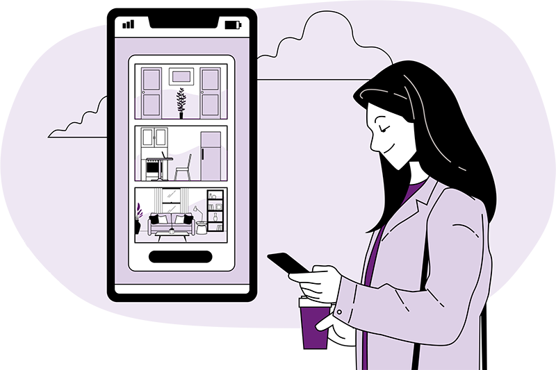 L’autosurveillance permet aux particuliers de surveiller leur domicile à distance sur leur smartphone © storyset-freepik L’autosurveillance permet aux particuliers de surveiller leur domicile à distance sur leur smartphone © storyset-freepik