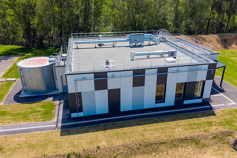 4/5 - CNPP s’apprête à inaugurer un nouveau bâtiment sprinkleur en 2026, une infrastructure pour former les stagiaires aux dernières technologies de l’extinction automatique à eau. Crédit : CNPP.