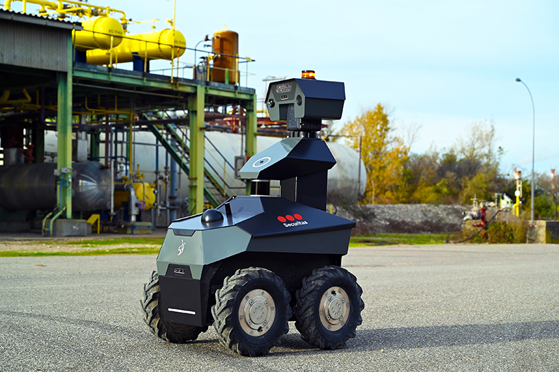 Le robot de Running Brains Robotics sur un site surveillé par Securitas © Securitas Le robot de Running Brains Robotics sur un site surveillé par Securitas © Securitas
